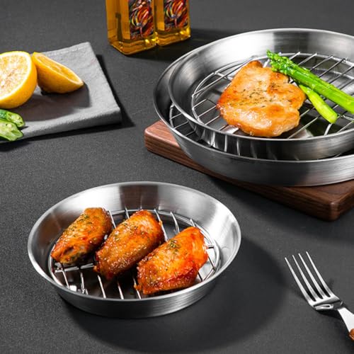 Plaque de cuisson acier inoxydable plat four et barbecue métallique - 3