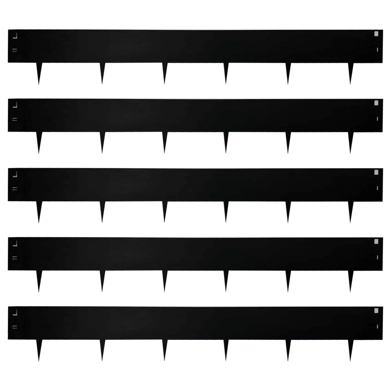Metal Garden Edging 6"x39",16.25ft Length Galvanized Steel Landscape Edging,Black Flexible Sidewalk Lawn Edging Border for Garden,Lawn,Flowerbed (5Pack)-image-33