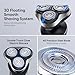 Qhot Electric Razor for Men Shaving Face Cordless Waterproof Rechargeable Battery for Man & Boy Close Shave Dry & Wet Rotary Shaver on Sensitive Skin