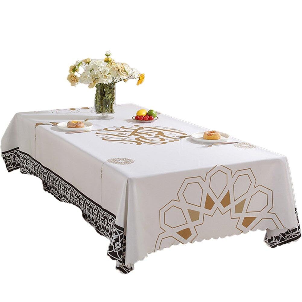 Nappe Eid Mubarak imperméable et résistante à l'huile pour protection de table