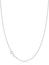 Jewlpire 18k Gold Plated 925 Sterling Silver Chain Necklace for Women, 1mm Cable Chain Necklace Sturdy & Shiny Women's Chain Necklaces 14 16 17 18 20 22 24 Inch