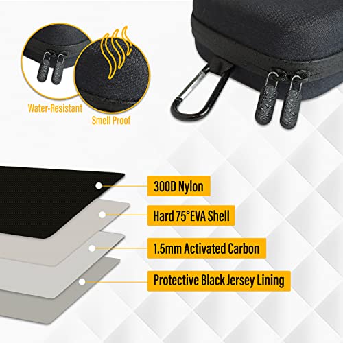 Steez Golf Accessory Case - Golf Bag Organizer. Airtight, Water-Resistant, Protective Hard Case For Phone, Tees, Ball Markers, Repair Tools, And Golf Essentials. Removable Golf Glove Hanger/Dryer #TOP3