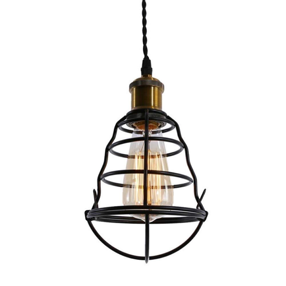 Plafonnier cage oiseau en métal noir pour intérieur rétro industriel