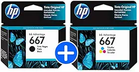 KIT 2 CARTUCHO DE TINTA HP 667 PRETO E COLOR ORIGINAL 3YM78L DESKJET INK ADVANTAGE 2776