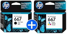 KIT 2 CARTUCHO DE TINTA HP 667 PRETO E COLOR ORIGINAL 3YM78L DESKJET INK ADVANTAGE 2776