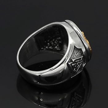 Bague Viking WESTMIAJW Pour Hommes, Bague Nordique Viking Loup/corbeau/ Boussole/arbre De Vie, Bijou Pour Hommes, Taille Q/S / T1/2 / V1/2 / Y/Z+1, Acier Inoxydable