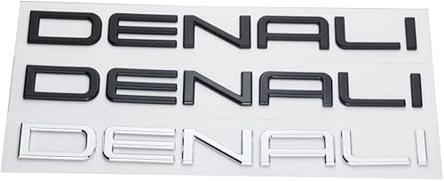 Miniatura 6 de Juego de 2 calcomanías de repuesto para puerta delantera derecha e izquierda Denali Emblema 3D para puerta delantera derecha e izquierda Denali