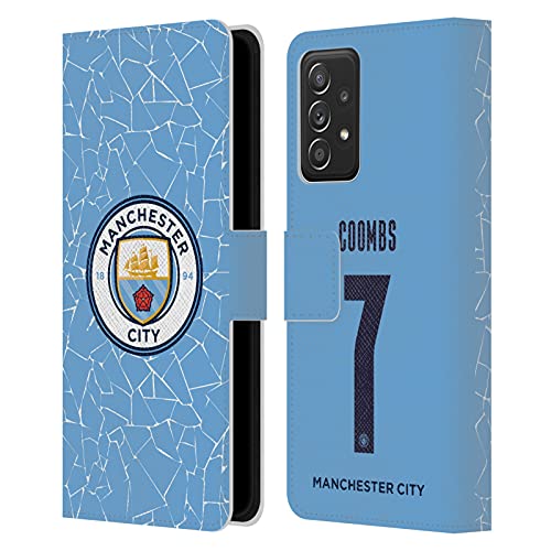 Housse Manchester City pour Galaxy A52 protégeant l'écran et rangeant vos cartes