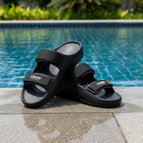 Image of KOBURG Nexa Sandals for Men| Stylish Trending | Comfortable | Super soft | Lightweight | EVA Sole | Casual Sandals | Slippers | Flip Flops for Men KF-464