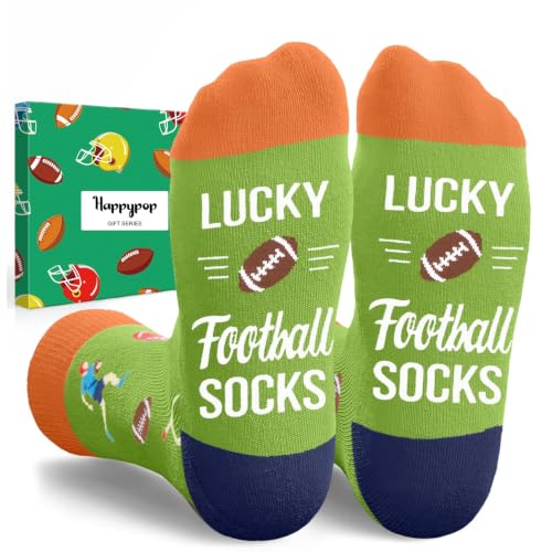 HAPPYPOP Football Gifts for Men Women - Gifts for Sports Fans Youth Teen Football Rugby Socks Stocking Stuffers