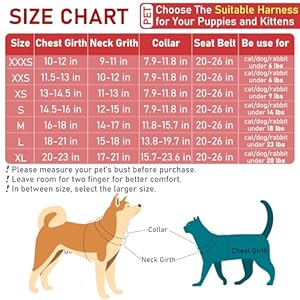 GAMUDA Dog Harness, Collar and Seat Belt Set, Vehicle Safety Harness, Retractable Adjustable Pet Seatbelts with Travel Strap and Carabiner for Most Cars (Red, M)