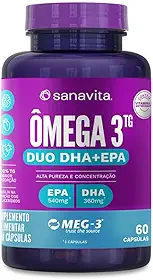 Sanavita - Ômega 3TG EPA DHA - Suplemento com EPA e DHA em forma TG - 60 cápsulas