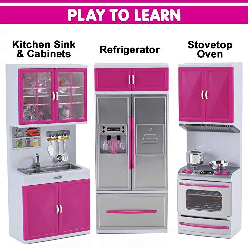 Liberty Imports My Modern Kitchen Mini Toy Playset With Lights And Sounds, Perfect For 12 Inch Dolls #TOP1