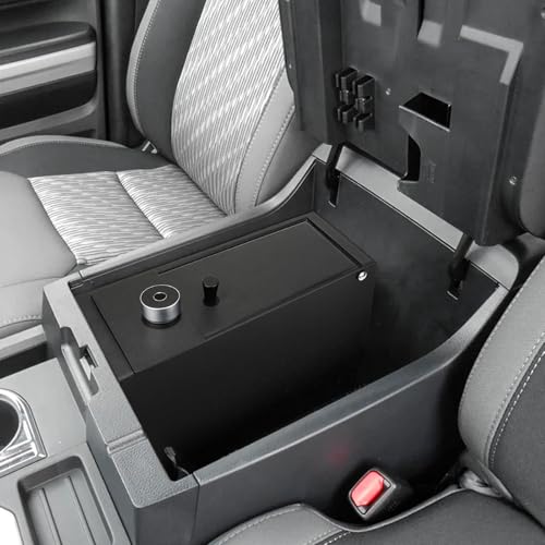 Biometric Fingerprint Center Console Safe Lock Box for 14-21 Toyota Tundra