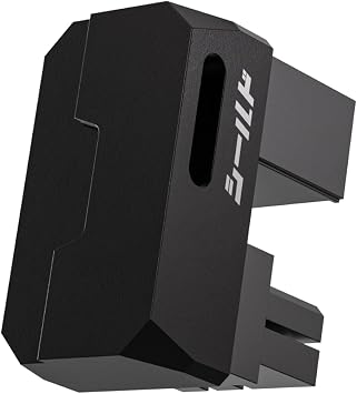 EZDIY-FAB Shield Series 8-Pin PCIe GPU Power Adapter,180-Degree U-Turn Angled Connector, Aluminum Design for Graphics Cards Reverse Type,Black-1 Pack