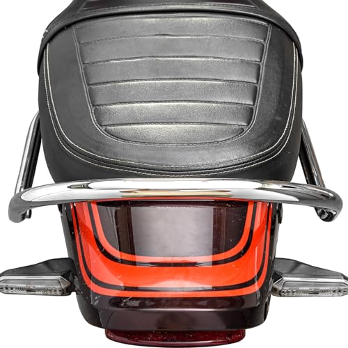 Motorrad Stahl Beifahrer Griffe Kompatibel mit Z900RS Z900 RS ABS SE Cafe 2018 2019 2020 2021 2022 2023 2024, Hintersitz Beifahrer Haltegriff Seitenhandlauf Hinterer Griff (Chrom)