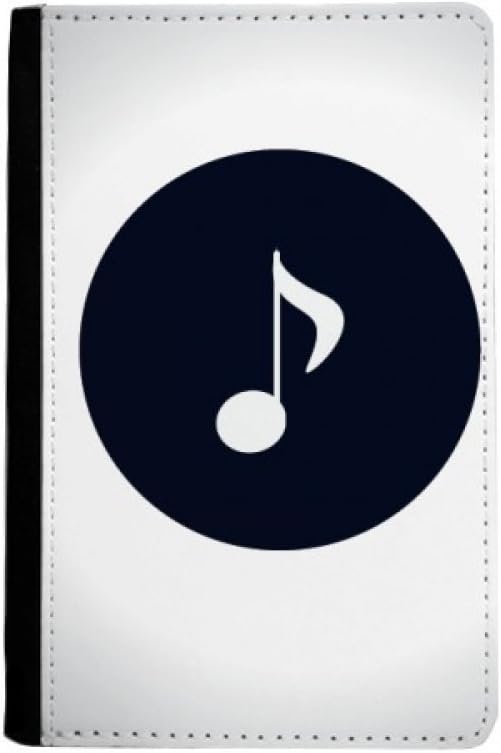 DIYthinker White Music Quaver Notes Black Passport Holder Notecase Burse Wallet Cover Card Purse