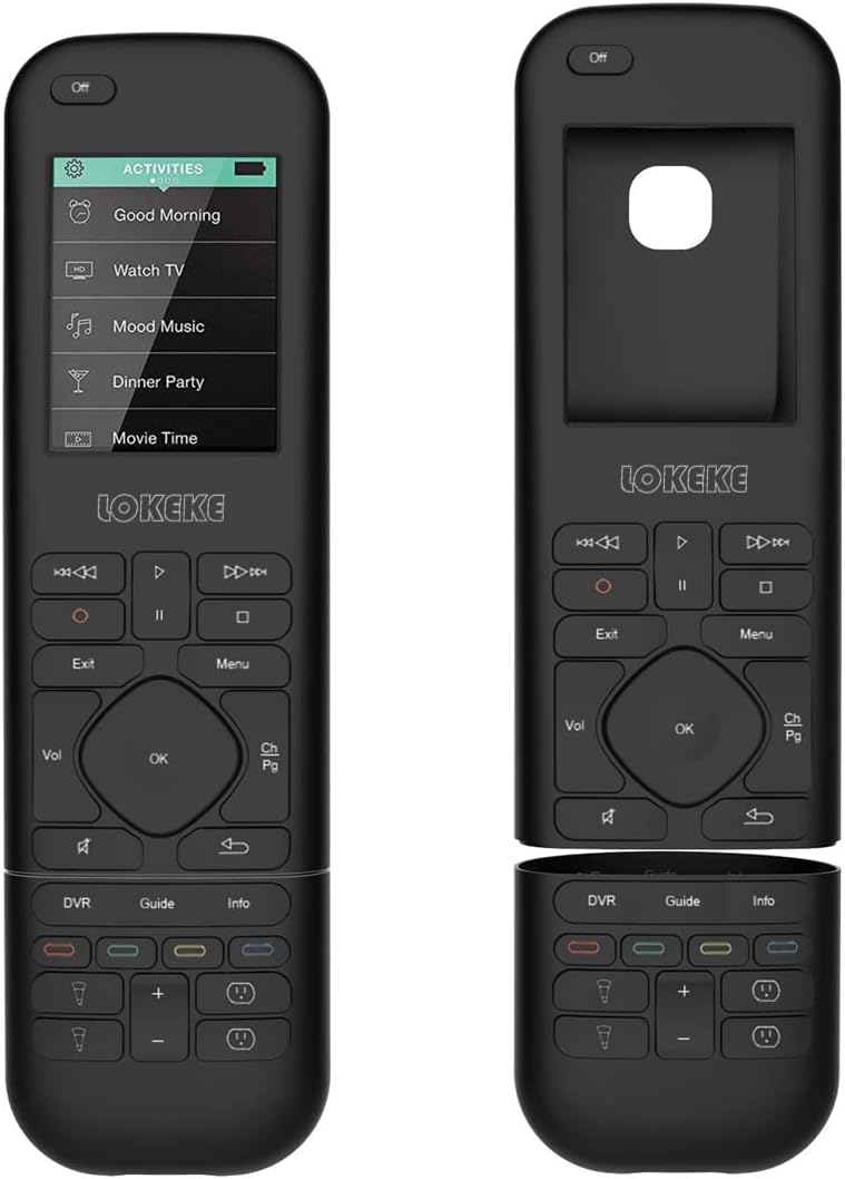 LOKEKE For Logitech Harmony Elite Remote Control Silicone Protective Case, Silicone Protector Case Cover Shell For Logitech Harmony Elite Remote Control(Silicone Black)