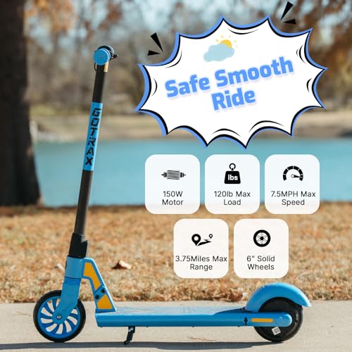 Gotrax Electric Scooter for Kids 6-12, Max 3.75 Mile & 7.5Mph,Thumb Control - image 5