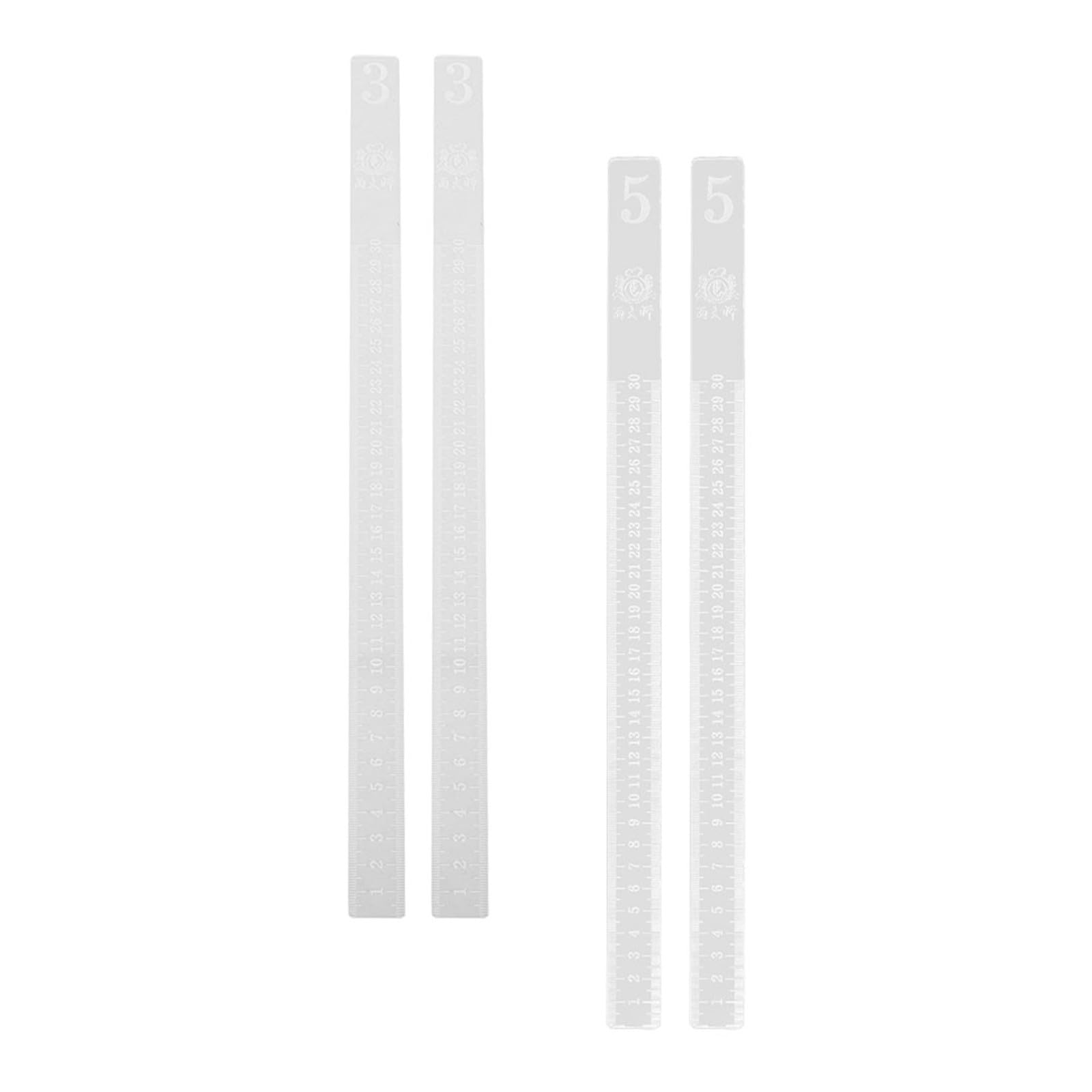 SUPVOX 2 Pairs Dough Thickness Guides for Rolling Pin - Acrylic Pastry Thickness Rulers 3mm and 5mm - Baking Dough Levelling Strips for Cookies Biscuits Pastry and Fondant