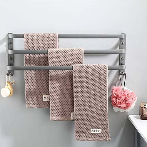 Porte-serviettes échelle anti-rouille à triple barre et crochets muraux