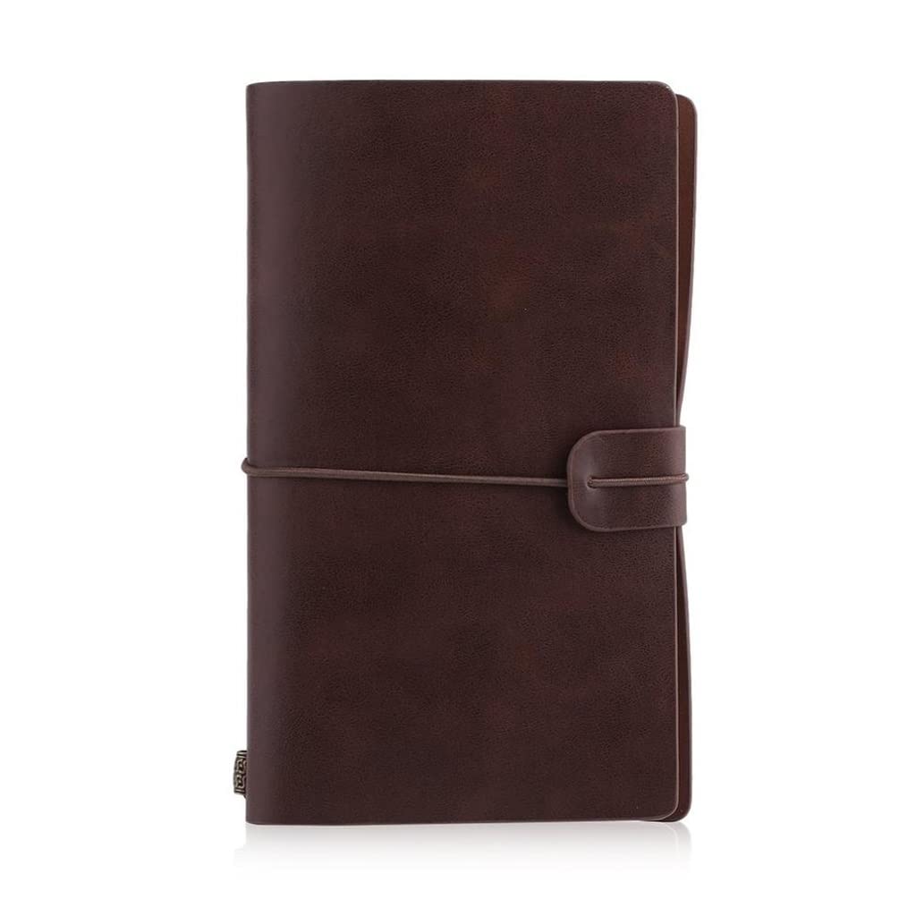 EDDGE Cuaderno de Cuero Grueso Vintage, Diario en Blanco, Diarios de Papel Retro, Agenda, planificador, Bloc de Notas, papelería, Suministros de Regalo