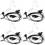 HYS Lot de 4 oreillettes pour talkie walkie avec micro acoustique compatible avec Motorola CLS1110 CP200 CP040 GP300 DP1400 Radio bidirectionnelle