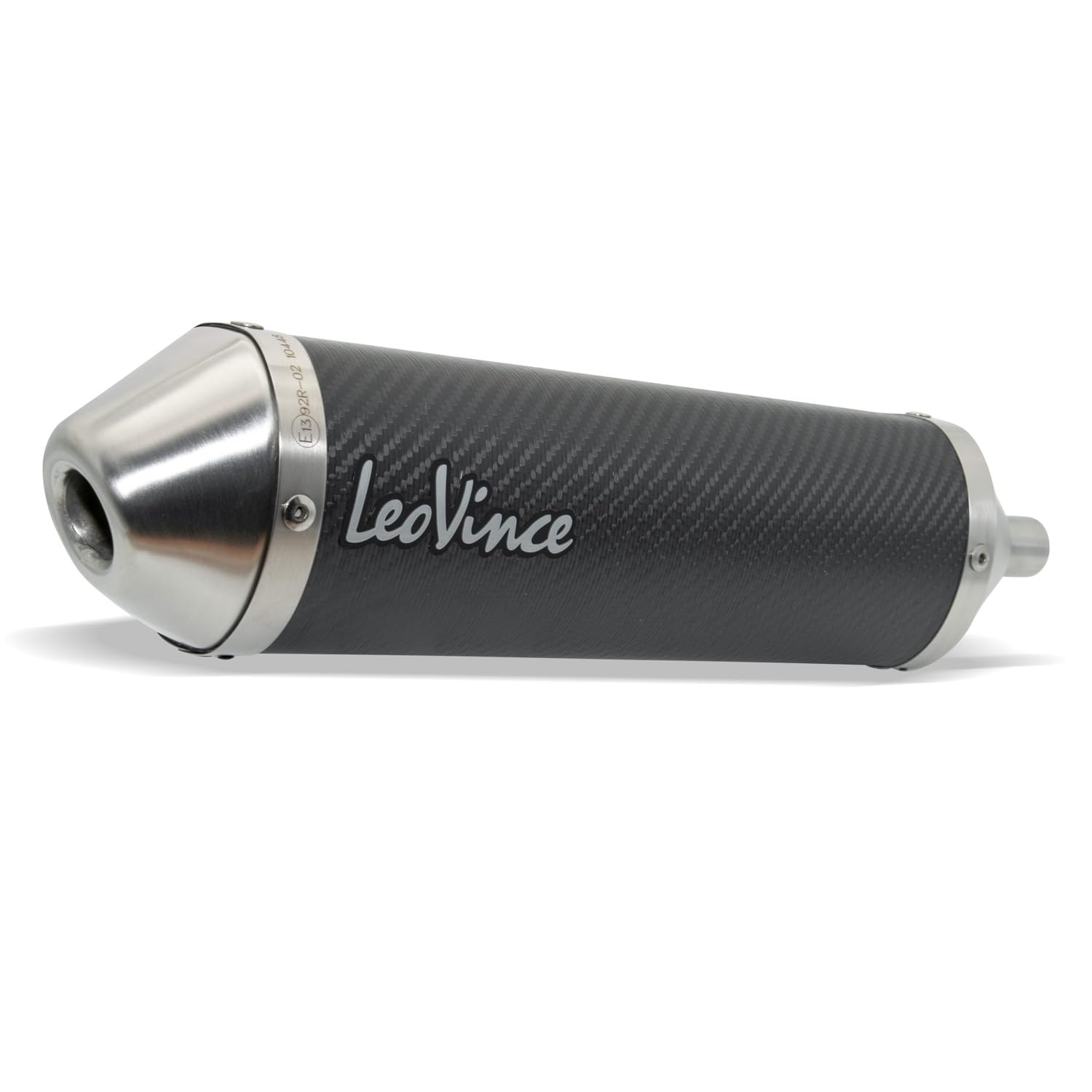 Endschalldämpfer LeoVince SLIP-ON X-FIGHT mit Zulassung, Carbon, Edelstahl Kappe für Rieju MRT 50 / MRT 50 Pro/MRT 50 SM Pro