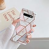 [Cute Muster Design] Ihrer Samsung Galaxy S10 Hülle mit Glitzer Marmor Muster Verziert Ihr Telefon Lustig und Macht Ihr Telefon noch Spezieller und Stilvoller.