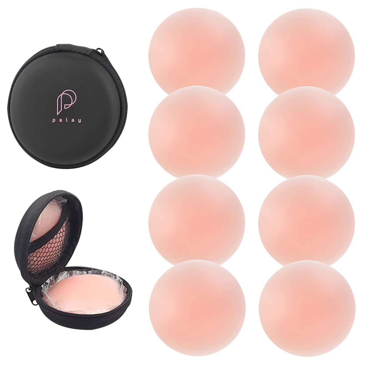 Nipple Covers Silicone Nipple Pasties for Breast Breathable Reusable Adhesive Silicone Nipple Pad Invisible Nipple Cover for Evening Gown,Party Dress,Off Shoulder Dress