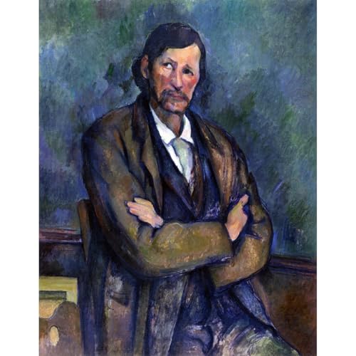 Impression sur toile de l'Autoportrait par Cezanne ARTICULOZY 101x127 cm