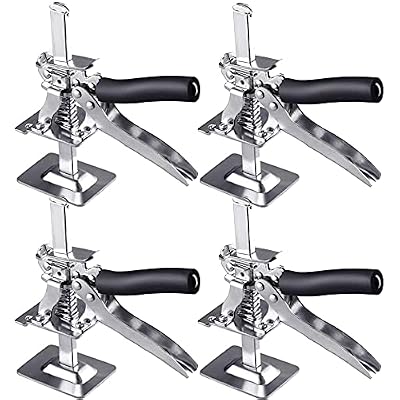 GGMWDSN Tile Height Regulator Precision Locator, 2pcs All-Steel Ceramic Tile Height Adjustment Lifting Device, Wall Tile Leveling Lifting Construction Tool for Walls Floors Doors Cabinet