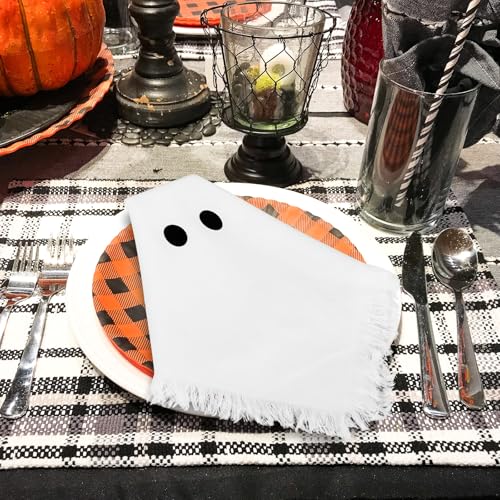 Servilletas de Tela Halloween Fantasma Blanco 18x18 Pz4 miniatura 7