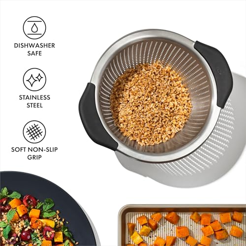 OXO Good Grips Stainless Steel 3 qt./ 2.8L Colander by OXO - Image 4