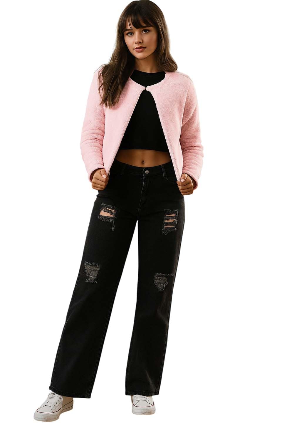 kotty Women's Flexible Fit Sweatshirt Designed for Work-from-Home Wear, Travel Ease and Stylish Layers-picture-13