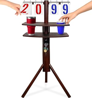 Swooc Games® – Cornhole Score Keeper & Other Yard Games – Weather Resistant – Cornhole Scoreboard with Drink Holder & Bottle Opener & Magnetic Cap Catch – Cornhole Accessories – Corn Hole Score Boards