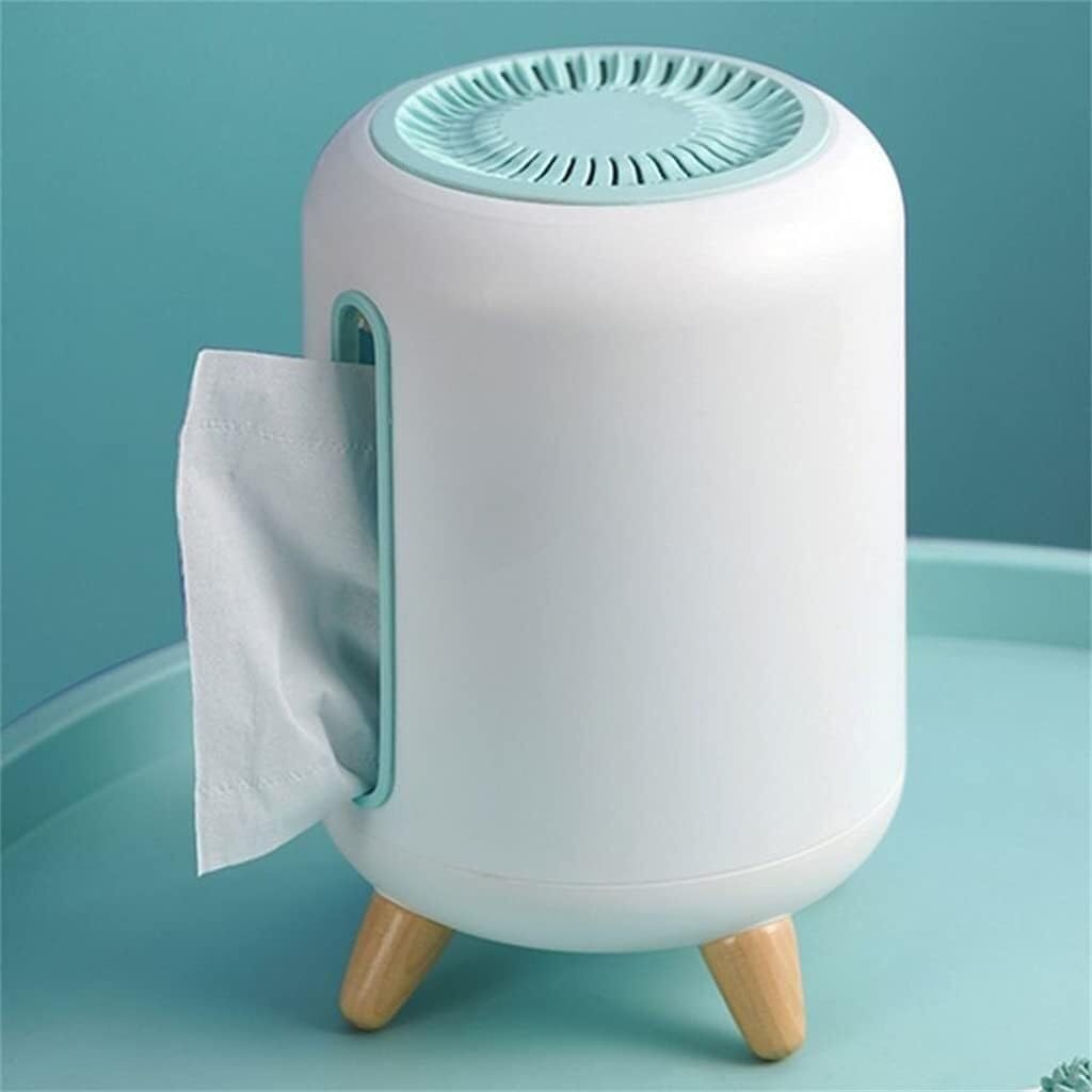 Tissue Holder Dispenser, Tissue Holder， Tissue Box Creative Bamboo Charcoal Tissue Box Napkin Storage Holder Container Home Office(Color:B, Size(Color:A) (Color : Blue)