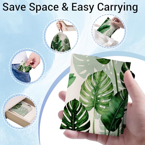 Image of Botanical Gymnastics Grip Bag Tropical Plants Small Drawstring Gym Bag for Yoga