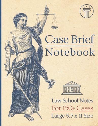 Case Brief Law School Notebook: 150+ Study Templates for Case Brief Notetaking for Law Students with additional Planner, To Do Lists & more