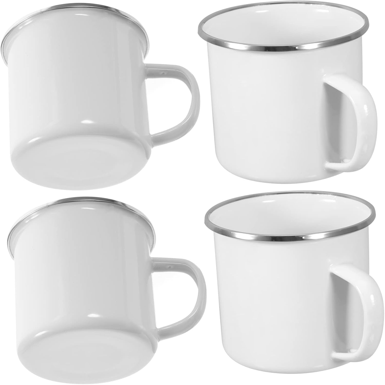 Camping Coffee Cup Rim 4pcs Portable Travel Mugs Sturdy Non-slip for Outdoor