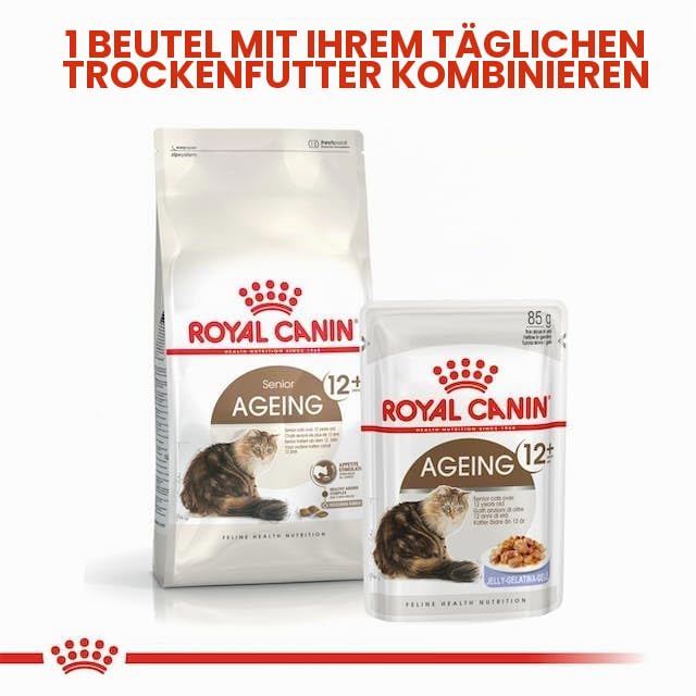 Royal Canin Senior AGEING 12+ | Doppelpack | 2 x 400 g | Alleinfuttermittel für Senior Katzen ab dem 12. Lebensjahr | Kann dazu beitragen die Harnwegsfunktion zu unterstützen
