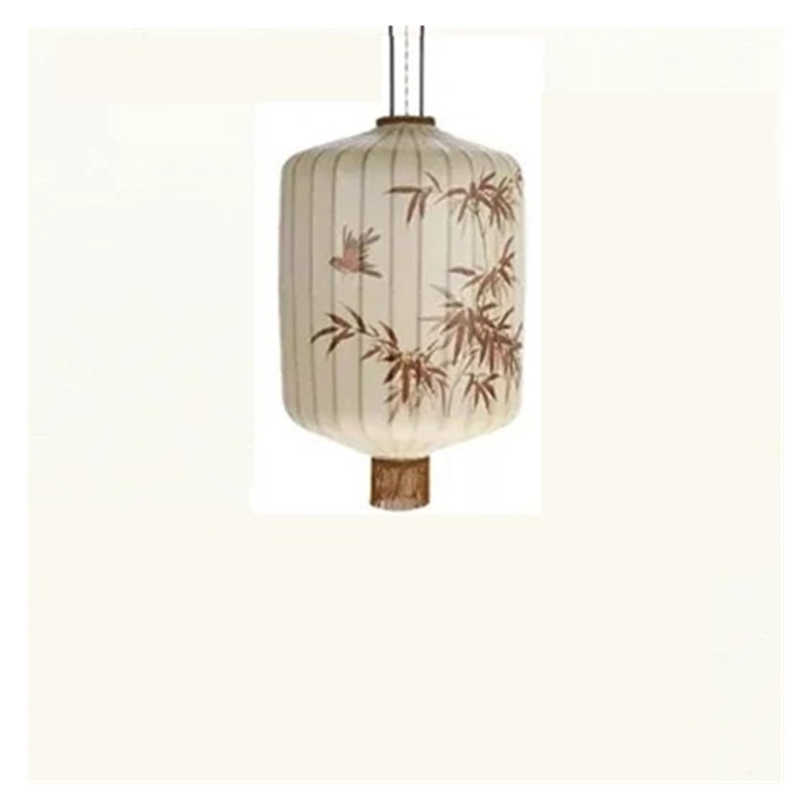 IUVYTA Traditional Lantern Painting Pendant Lamp Fabric Lampshade for Lights(B White-Dia60cm,Cold White)