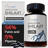 Himalayan Shilajit - Shilajit Capsules, Shilajit for Men, Shilajit for Women, 56% Fulvic Acid & 5% Piperine, 90 Caps