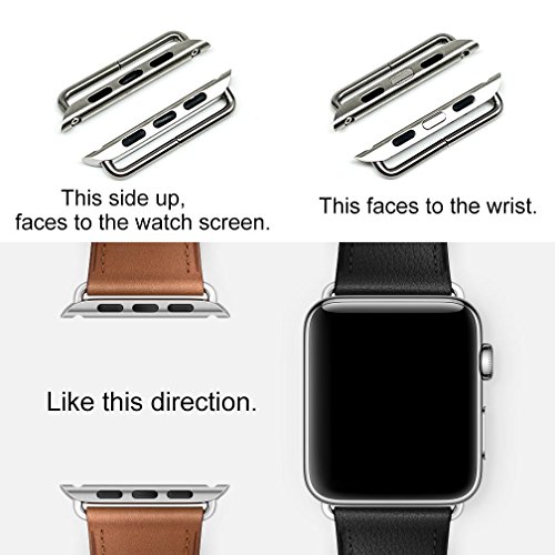 Newon Watch Strap Connector Adapter Compatible With Apple Watch Band - Silver 42/44/45/49 #TOP4
