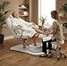 HolaiNail Pedicure Chair No Plumbing with Stool & Foot Bath, 360°Swivel Hydraulic Reclining Pedicure Station with Footrest & Ergonomic Headrest for Nail Tech, Spa, Salon (White)