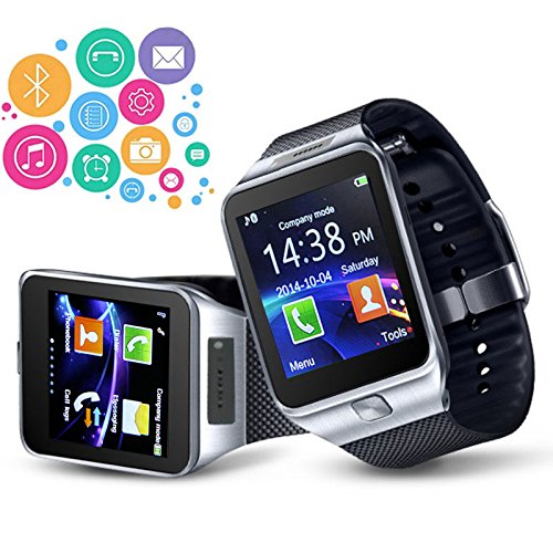 Indigi® 2-In-1 Bluetooth + Gsm Wireless Smart Watch Phone Cell Phone Camera Mp3 For Android Galaxy S6 S6 Edge Note 4 Note 3 (Silver) #TOP1