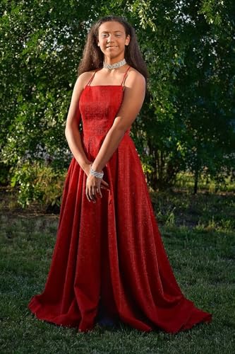 yinyyinhs Glitter Satin Prom Dresses for Women 2025 Spaghetti Straps A-Line Slit Evening Formal Ball Gowns with Pockets3