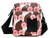 Orla Kiely Ranger Umhängetasche, Sieben Eulen, Pink/Braun/Creme/Orange