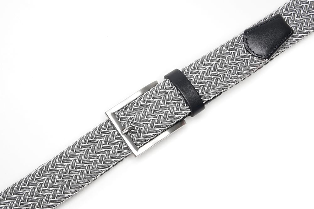 Fabio Valenti Men's Stretch Belt,Woven Braided Web Belt 1 3/8 for Golf Casual Pants Shirts Jeans - Image 4