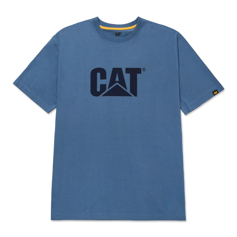 Caterpillar Men's Blue Trademark Logo Cotton T-Shirt Xxl